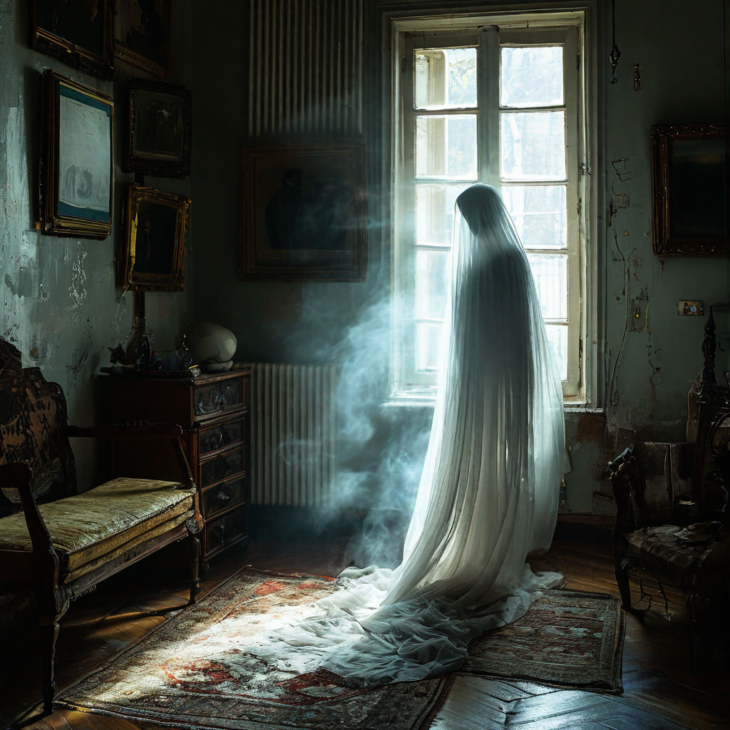 Так обычно все представляют себе привидение и так нарисовал его Шедеврум