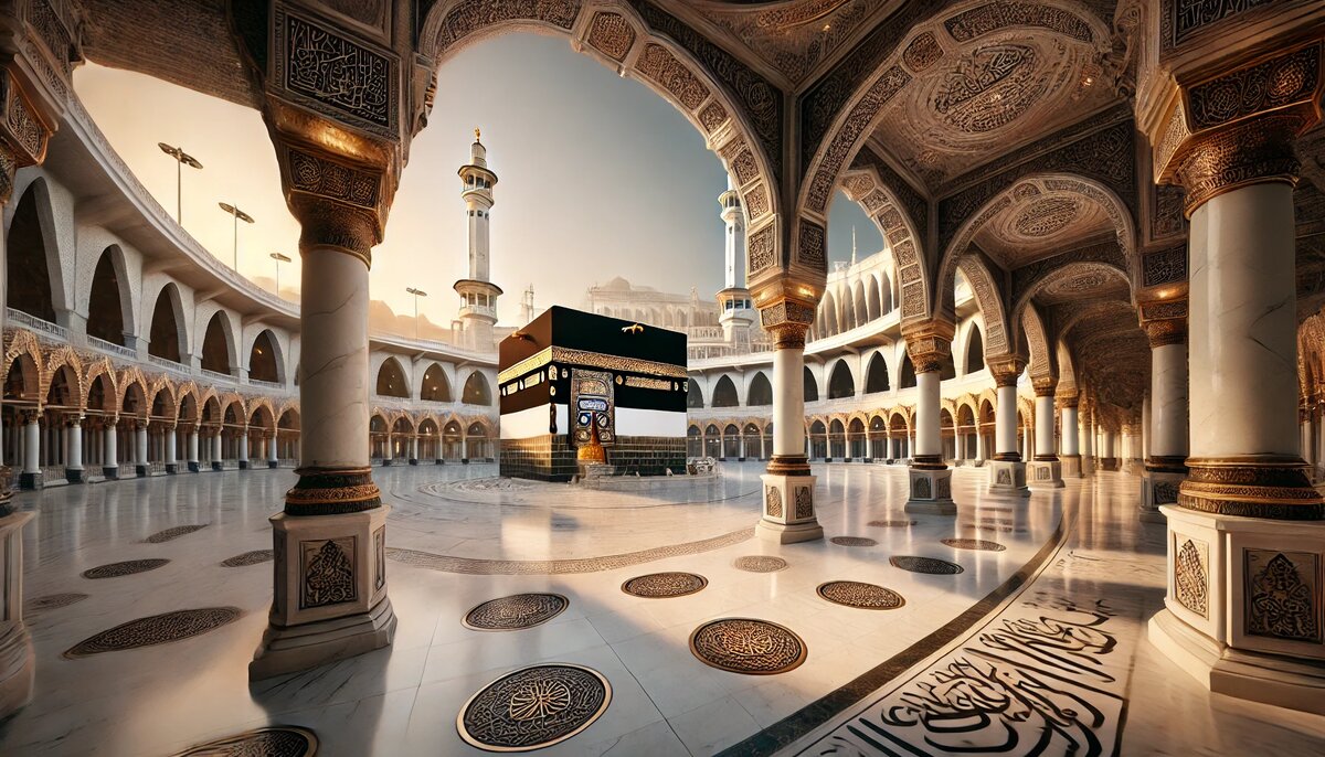 Вместимость: около миллиона мусульман, а в период большого паломничества, хаджа, в нём собираются до четырёх миллионов последователей исламской веры.

Некоторые достопримечательности: Чёрный камень, колодец Замзам, место пророка Ибрахима (Макам Ибрахима), холмы ас-Сафа и аль-Марва.