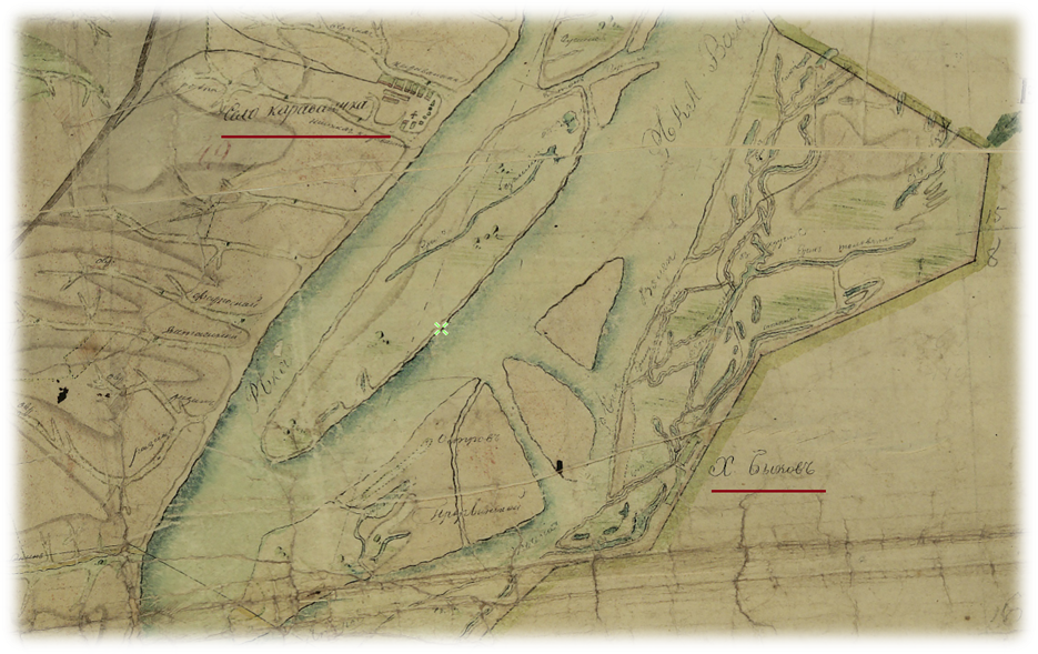 Фрагмент ПГМ начала IX века участка Волги в месте расположения х.Быков 
