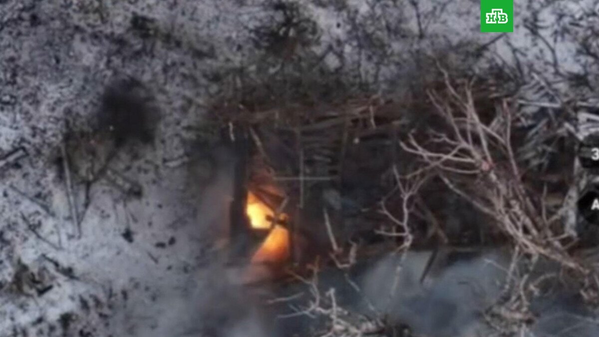    Российские дроны забросали бомбами солдат ВСУ в укрытии