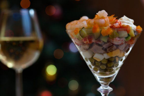 Оливье в бокале