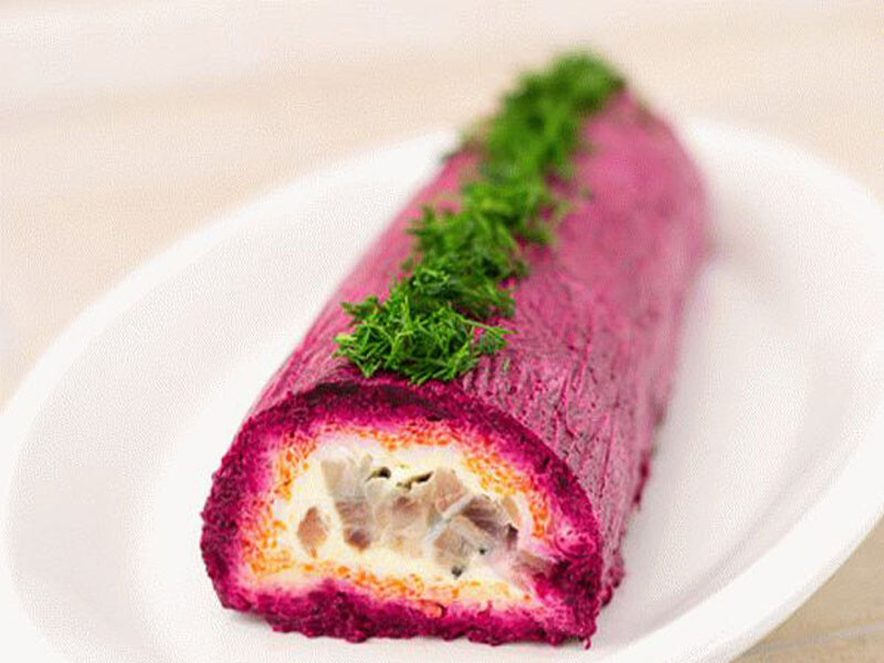 Шуба в виде ролла