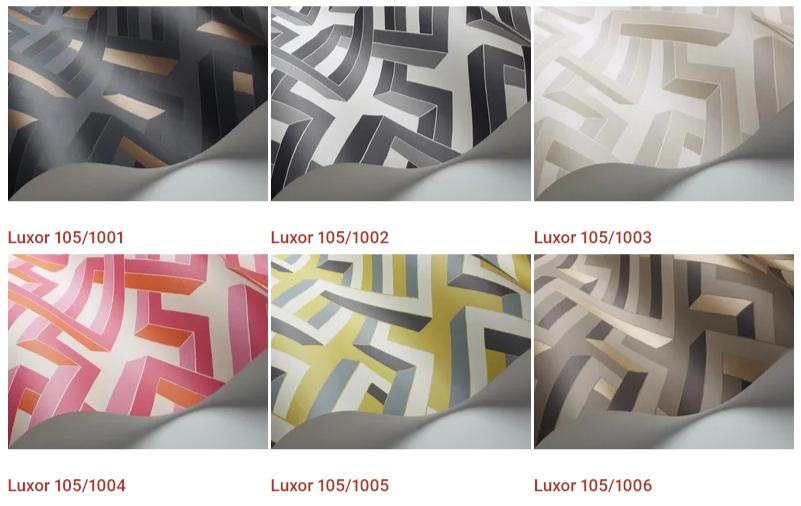 Цветовые вариации обое Luxor.