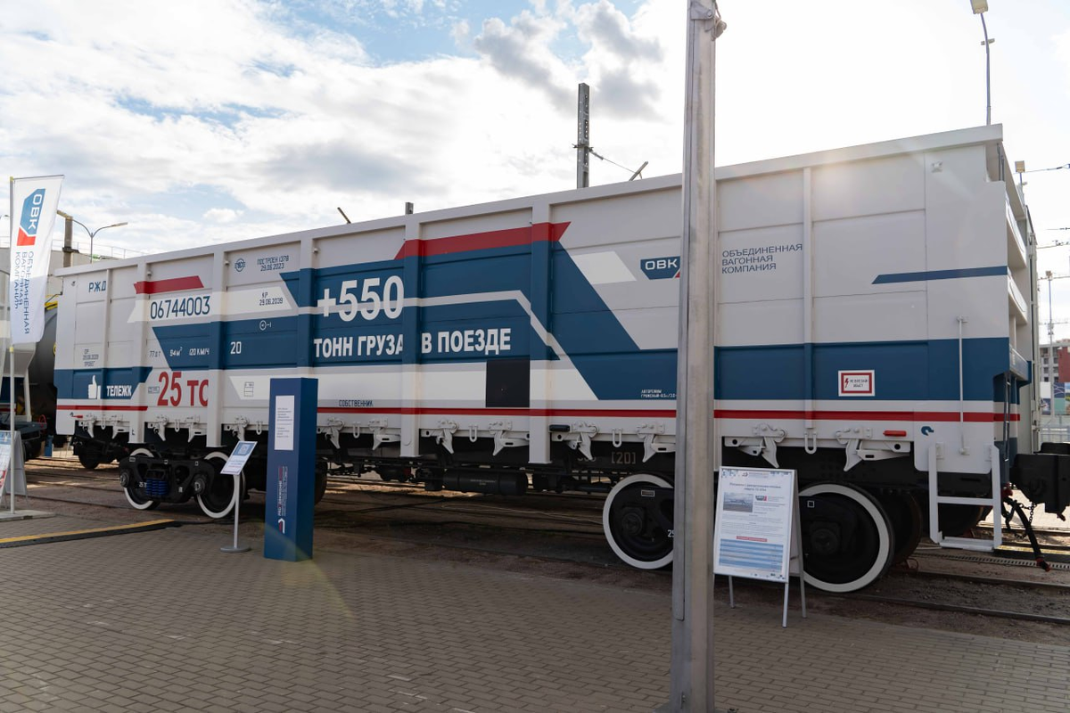 Полувагон модели 12-6744 производства ОВК. Источник: Алексей Столчнев/ROLLINGSTOCK