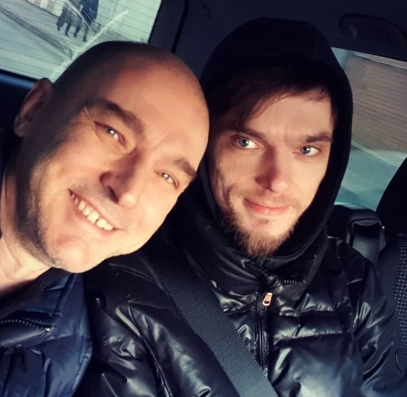 Андрей Державин с сыном
