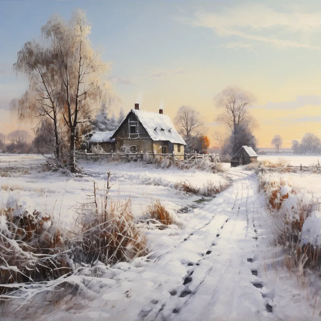 Даже нейросети видят традиционную русскую зиму такой.