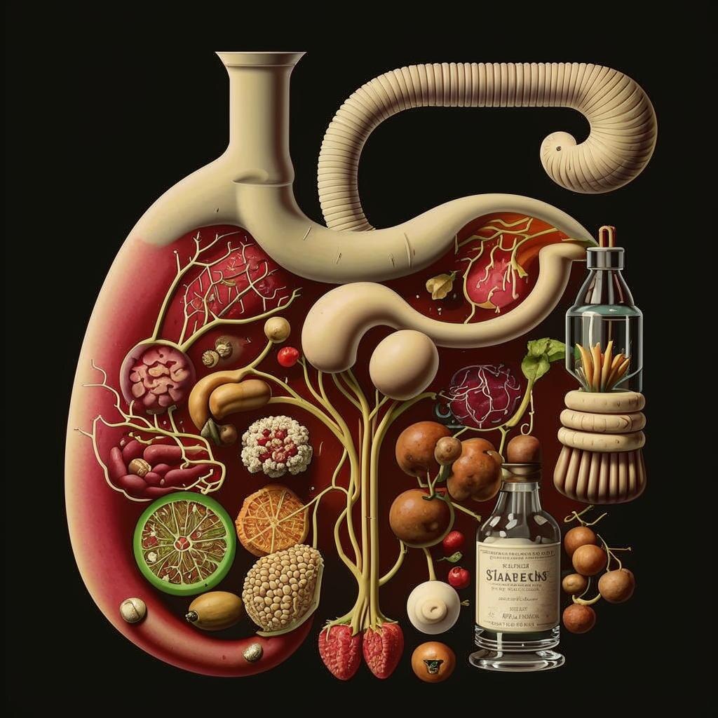 Так нейросеть видит наш пищеварительный тракт полный еды и алкоголя