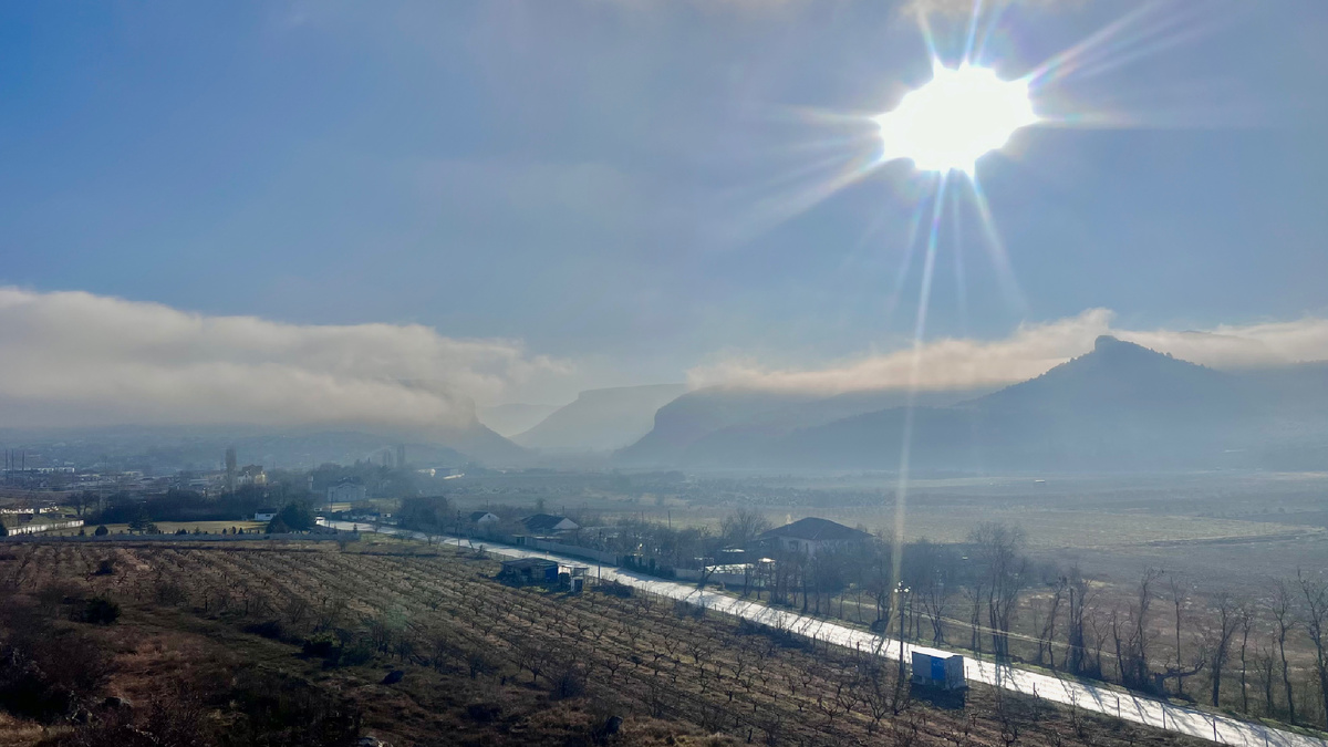 Вид на каньон Бельбекские ворота, декабрь 2024