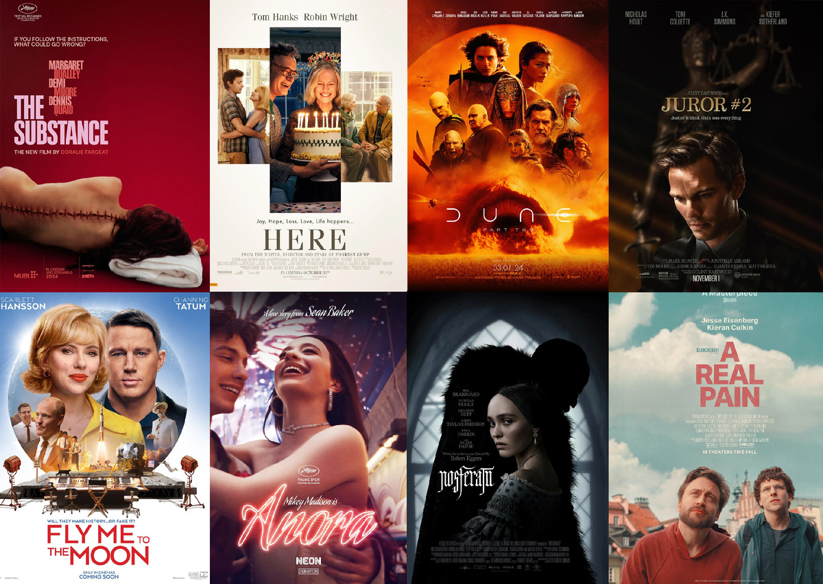 Постеры лучших фильмов 2024 года. Источник: imdb.com