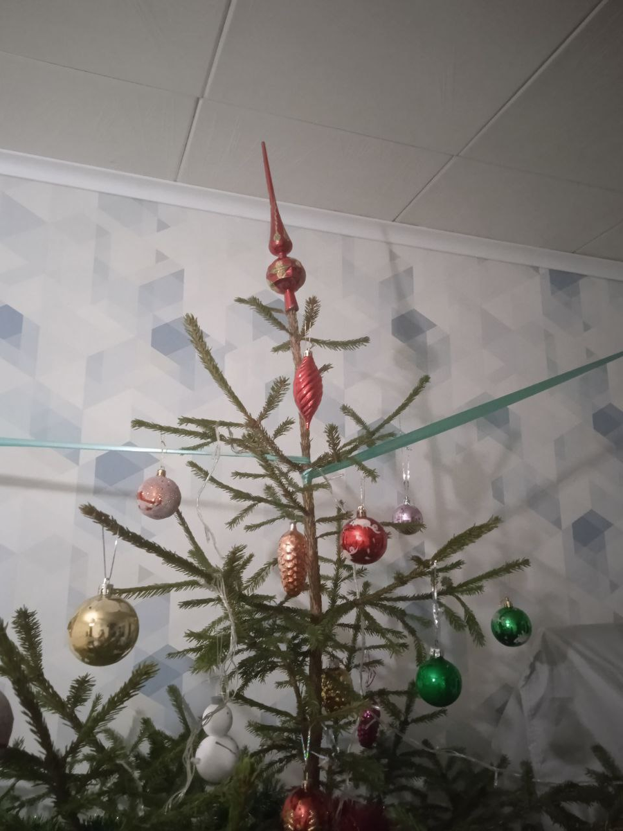 Мы тоже "укрепили", на всякий случай, елочку.