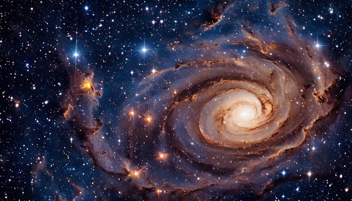 Тёмная материя, но мы её не видим. Создано в ИИ Шедеврум.