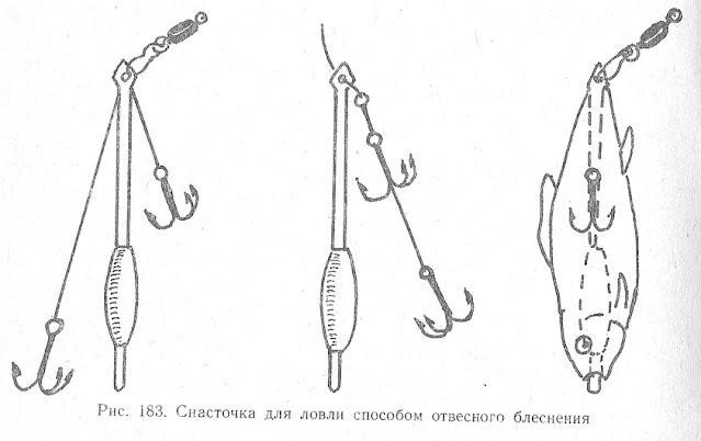 Снасточка для ловли способом отвесного блеснения