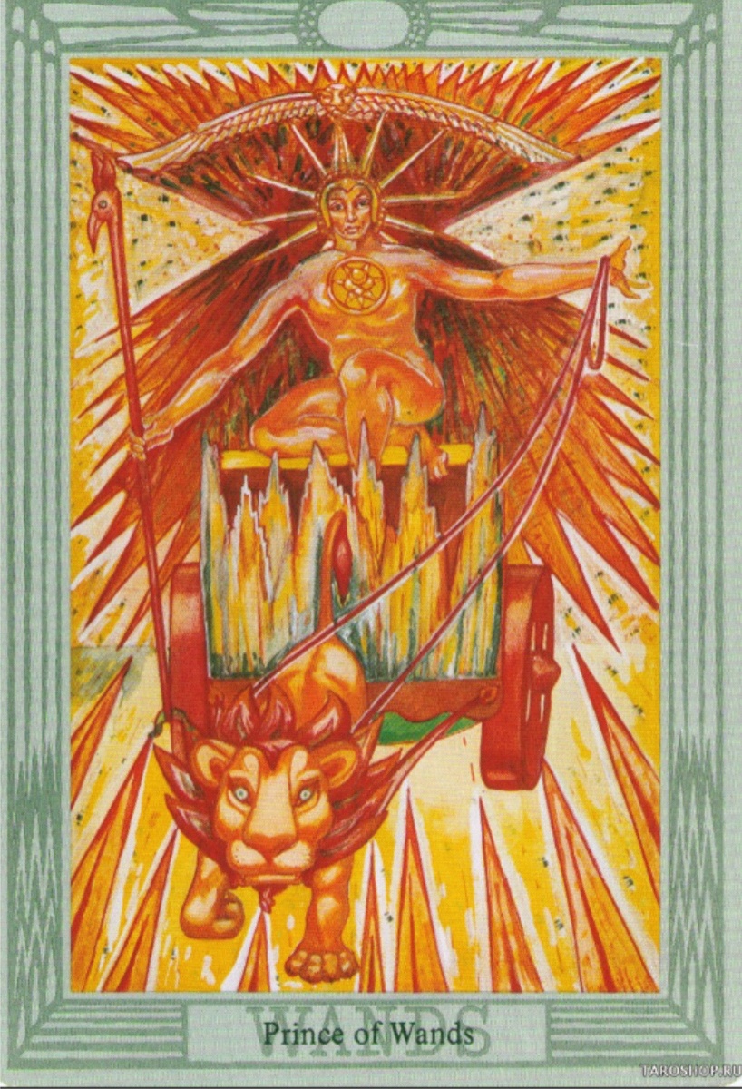 Принц жезлов таро Тота. Художница Фрида Харрис.