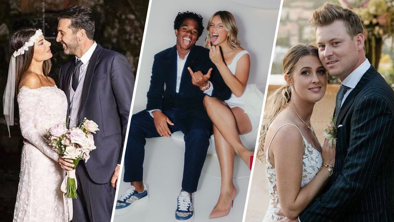    Джанлуиджи Буффон и Илария Д'Амико, Эндрик и Габриэль Миранда, Джина Шумахер и Йен Бетке. соцсети