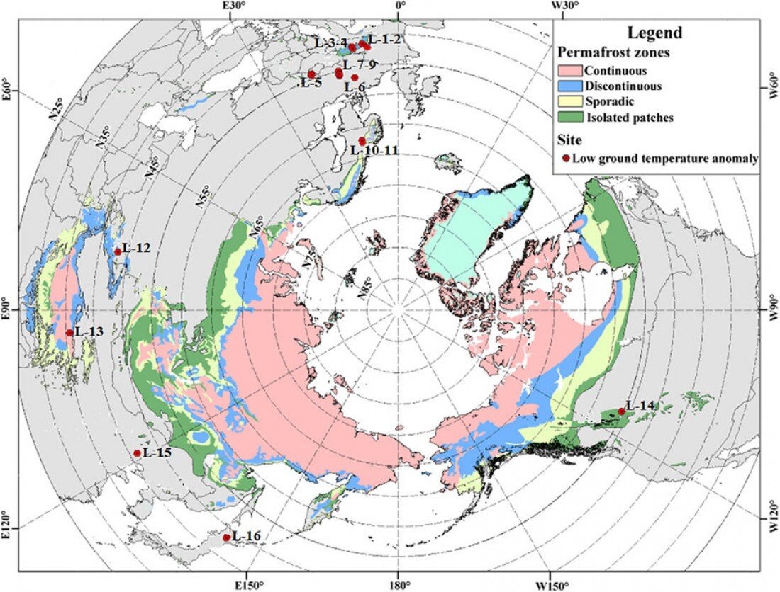 Карта вечной мерзлоты