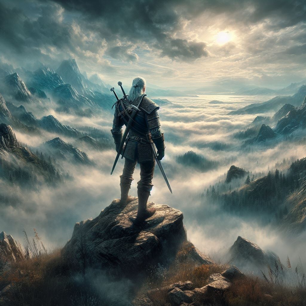 Геральт на картине «Странник над морем тумана» немецкого художника Каспара Давида Фридриха (1818). Источник изображений: bbbeto