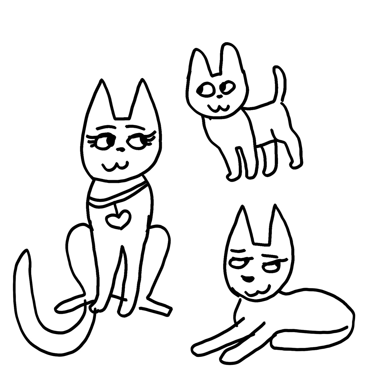 Внешность Мяты чуть позже (кошка слева)