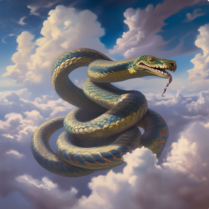 Змея душит облака (Источник: Шедеврум)