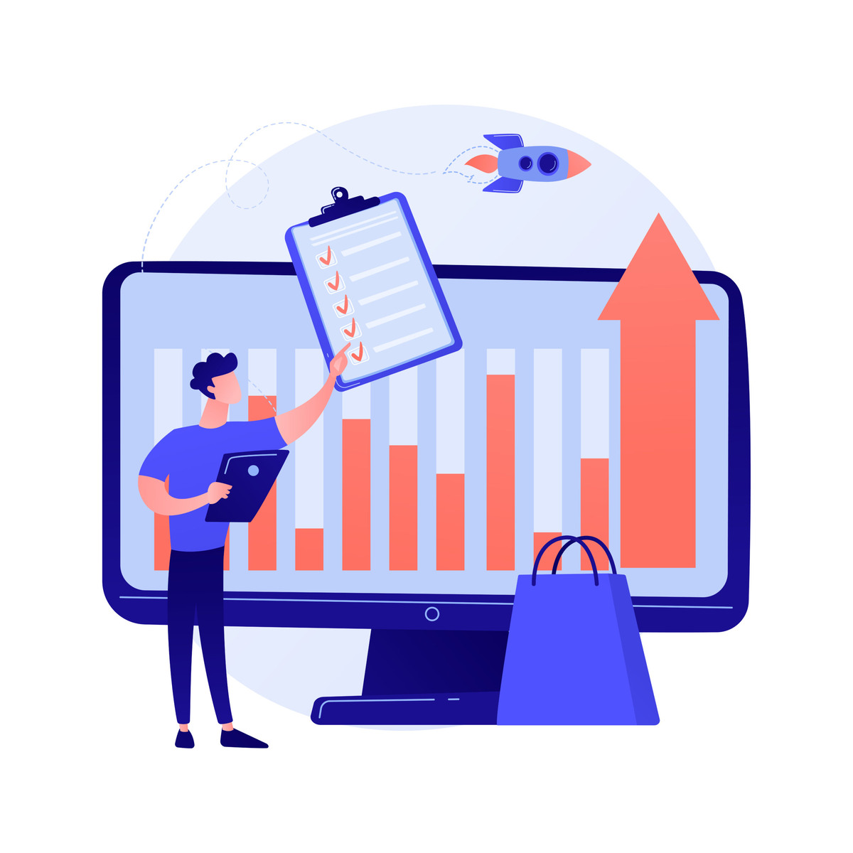    Share in business, dividend calculation, percentage ratio. Contribution size, deposit amount, accounting and audit. Shareholders cartoon characters. Vector isolated concept metaphor illustration. Мистер Труман