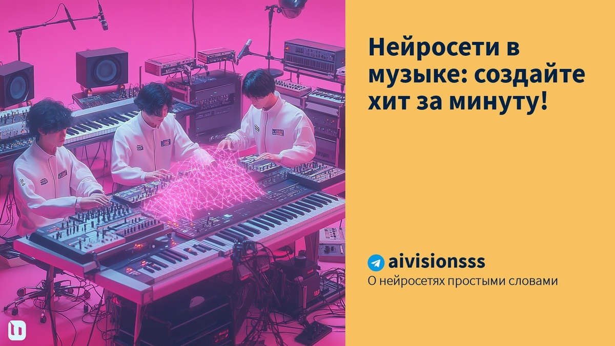    Нейросети в музыке: создайте хит за минуту! aivisions