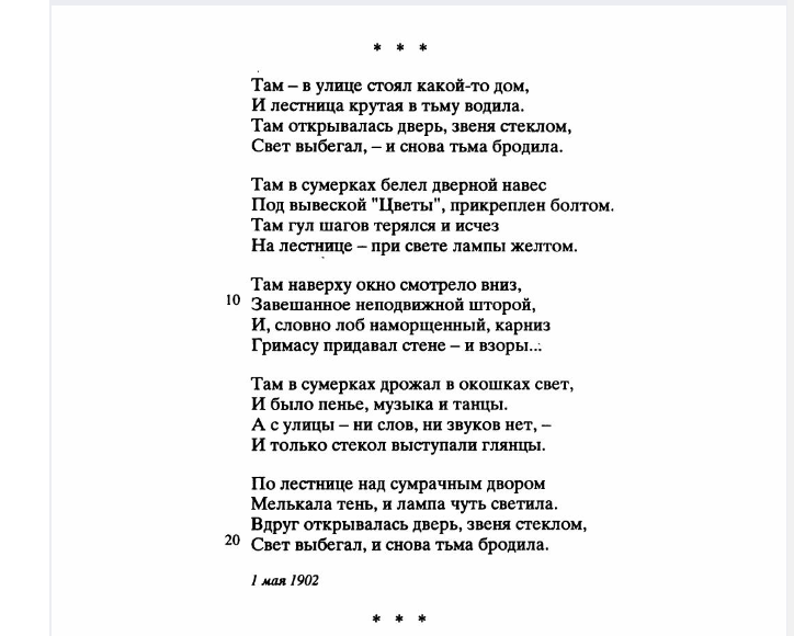 А. А. Блок. Полное собрание сочинений и писем в 20-ти томах. Том I. М.: "Наука", 1997. 