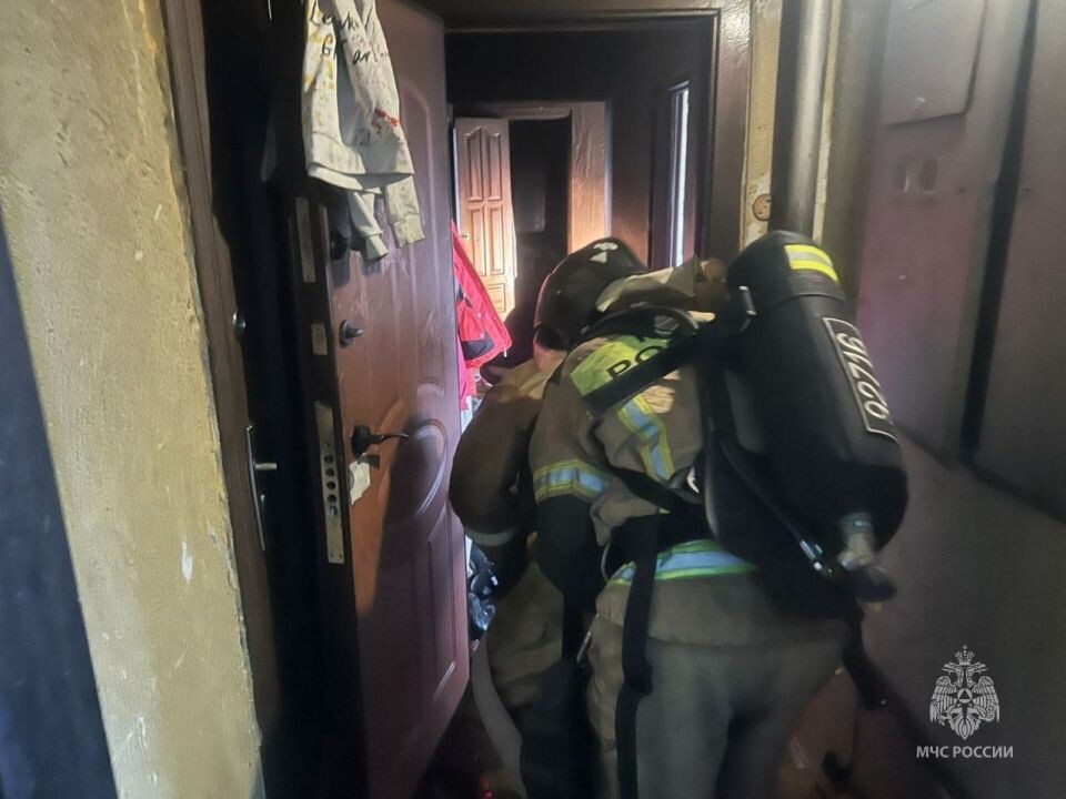    Пожар в Бийске. Источник: t.me/mchs_altkray