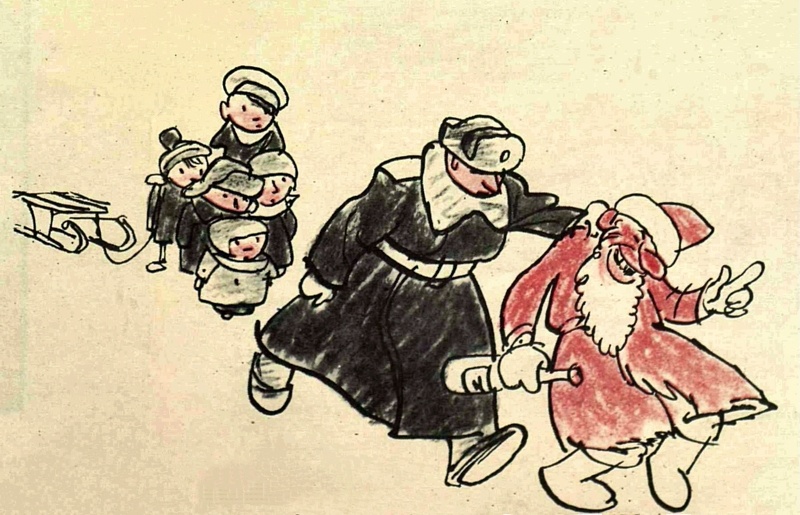 Художник Е. Щеглов, журнал «Крокодил» 1961 №36