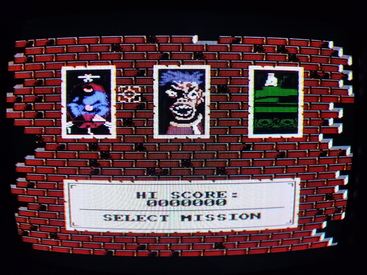 Фото сделаны мной. На фото игра "The Punisher". Оригинал игры "The Punisher" был разработан Beam Software и издан LJN Ltd в 1990,.г. для приставки NES, Game Boy. Дизайнеры Грегг Барнетт, Пол Кидд. Фото демонстрирует начальную заставку игры, а так же общий визуальный фон игры. Подробнее об этом рассказано в статье. Все материалы принадлежат правообладателям и размещены исключительно в информационных целях.