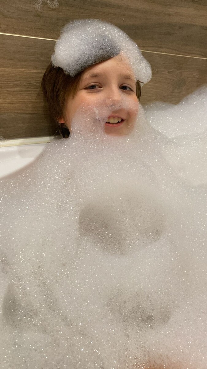 Дед мороз в ванне