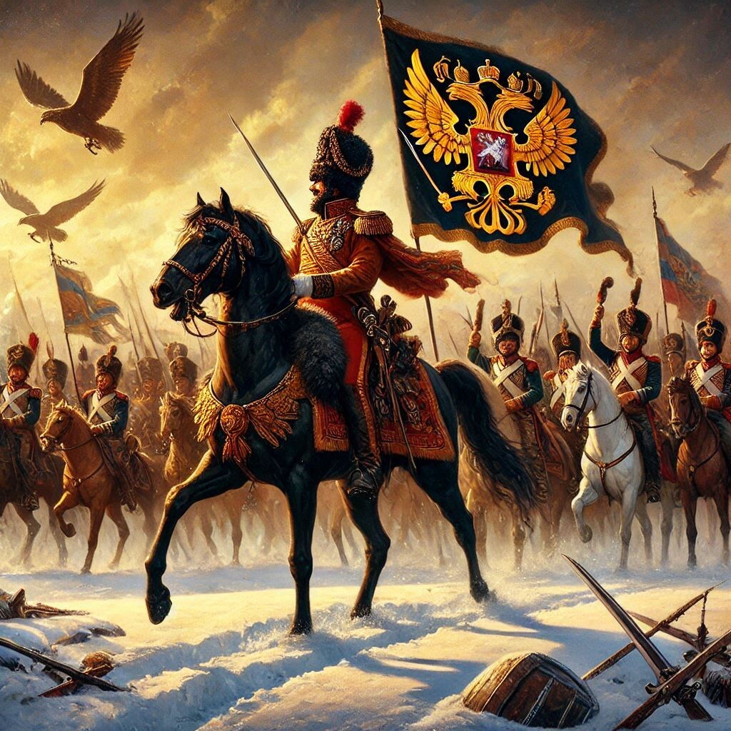 М.И. Кутузов объявляет войскам о полном освобождении России от наполеоновского нашествия