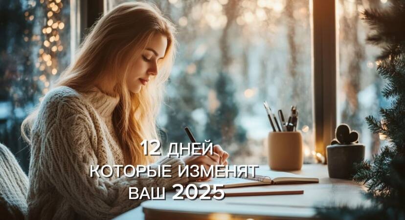SEO: #планирование#2025#метод#12дней"
ALT: Успешная женщина ведет дневник планирования по методу 12 дней