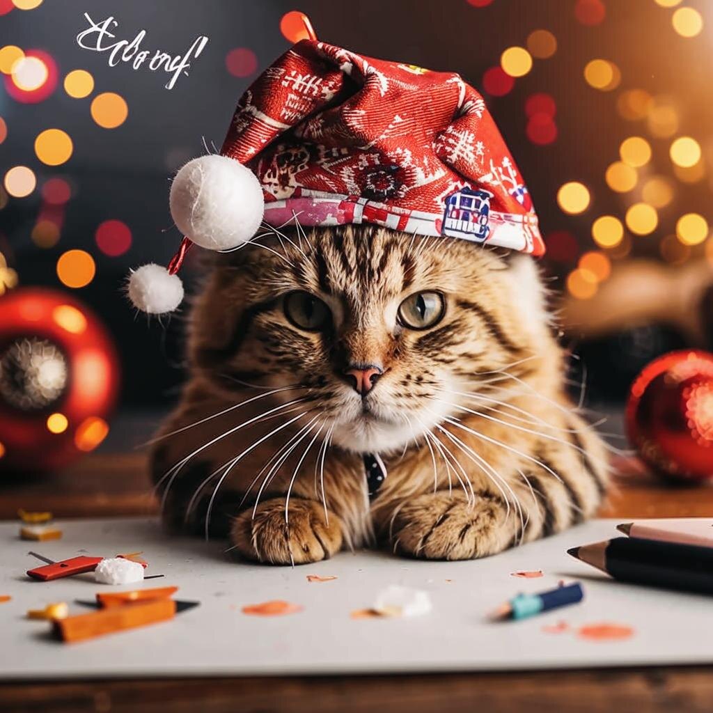 Новогодний котик Кандинского