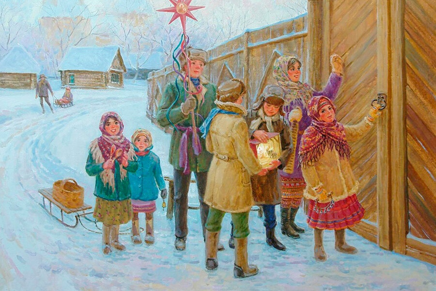 Если правильно поняла, это картина А.Транковского "Святки"