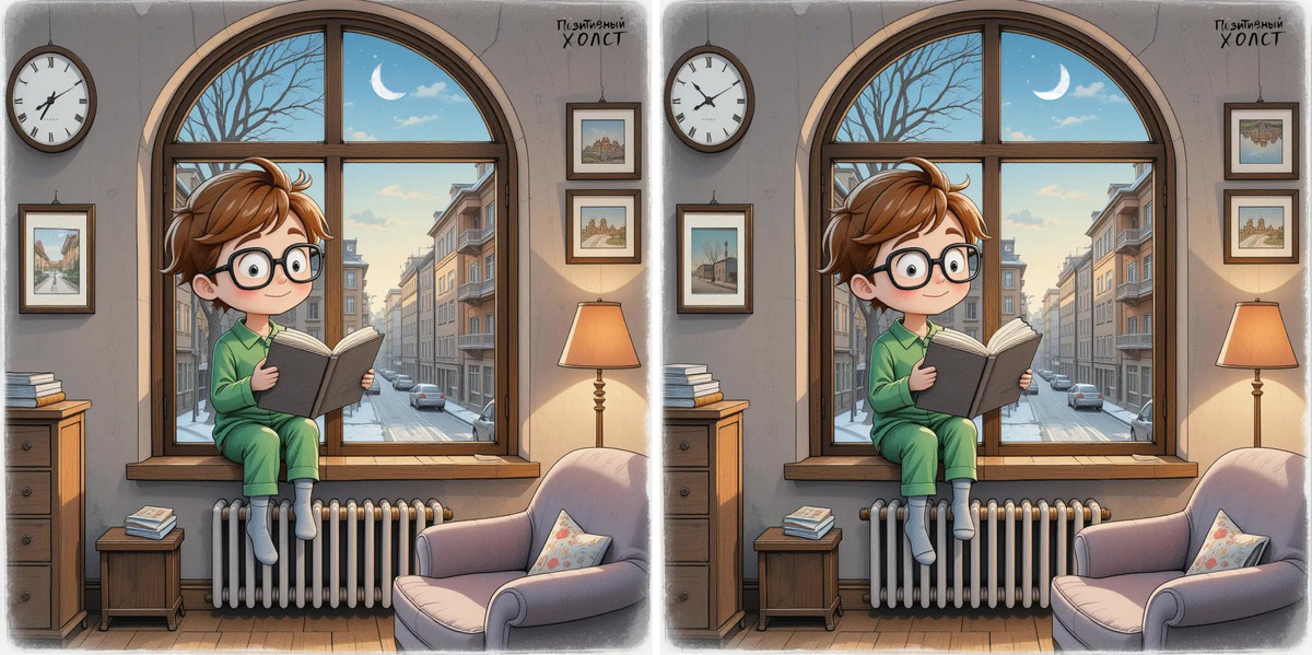 Мальчик читает книгу