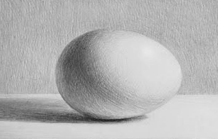 Если на этом рисунке не было бы изображено всех частей света и тени, предмет казался бы плоским.(Фотография автора канала)