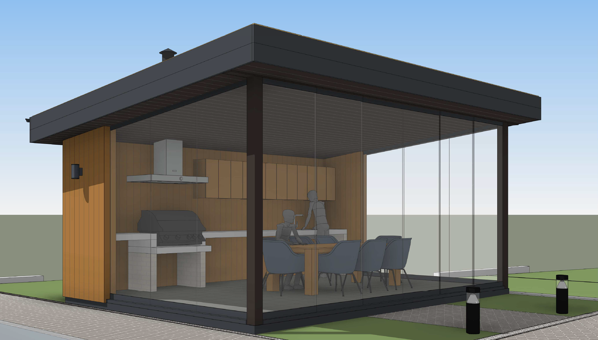 Фрагмент BIM-модели. Бюро Бориса Зайцева https://www.superdoms.ru/.