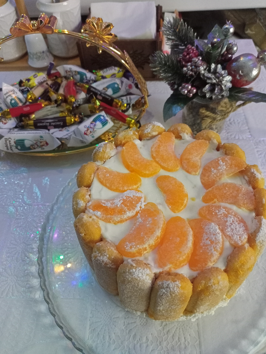 мандариновый тирамису домашнего приготовления.