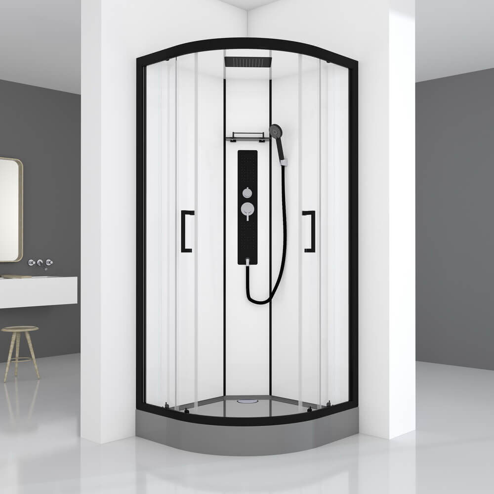 Представлены следующие виды душевых кабин от компании  
BLACK & WHITE: G8001 / G 8002 / G 8701 / G 8021 / G 8890