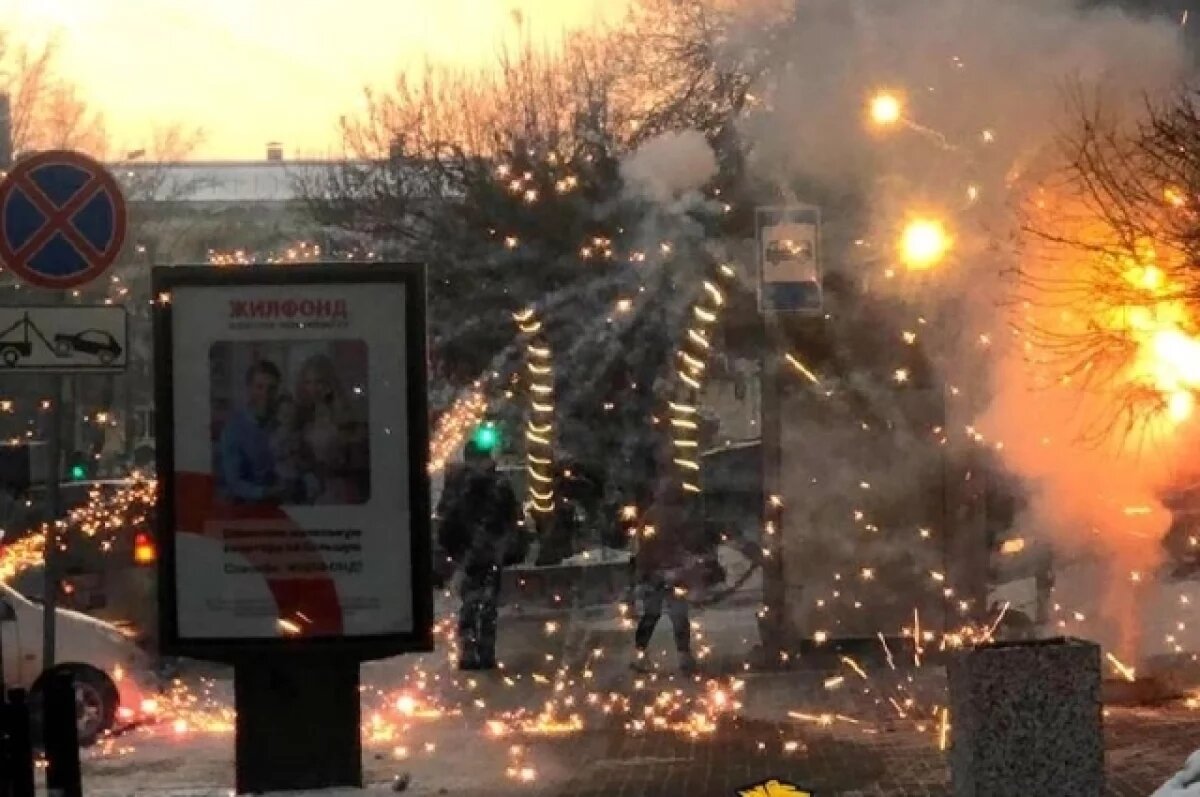    В новогоднюю ночь в Петербурге мужчина запустил фейерверк по толпе людей