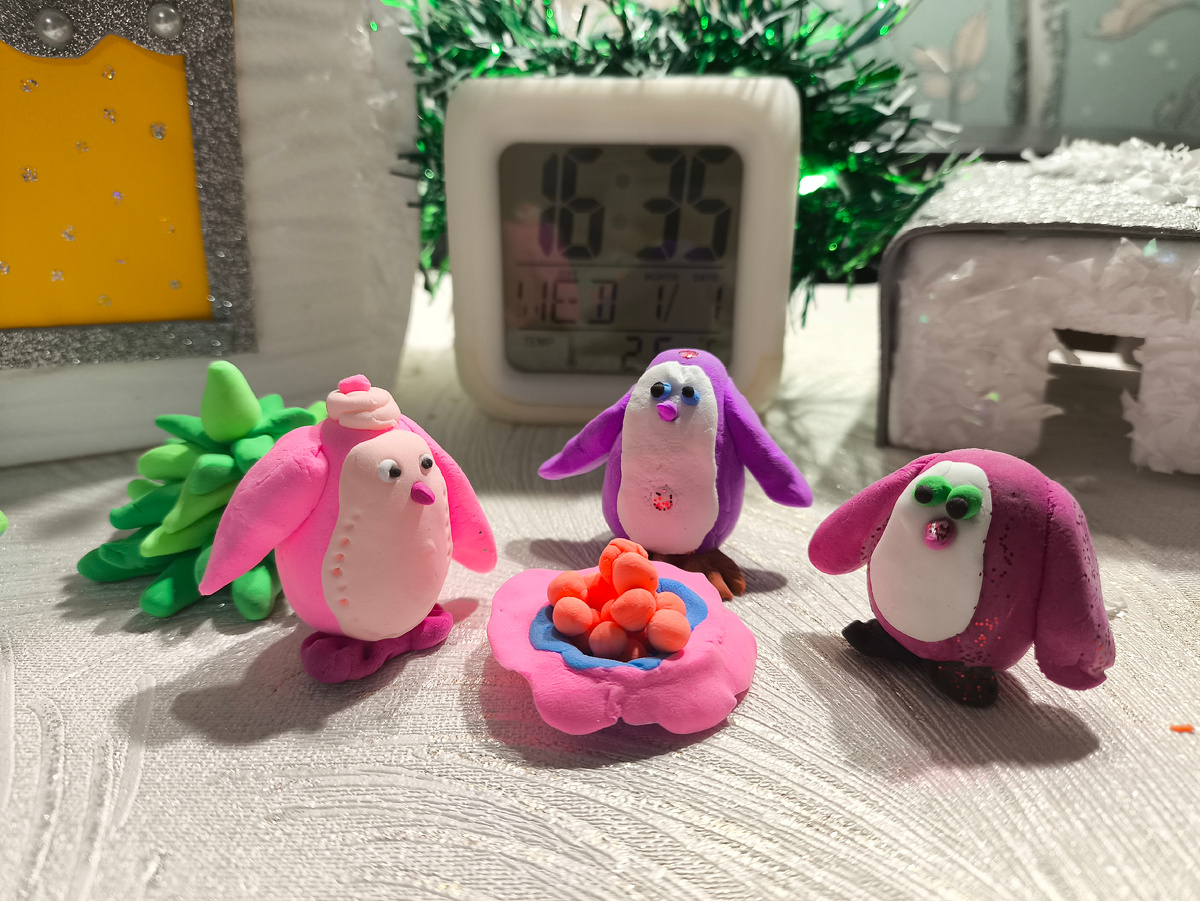 Пингвины лепят мандарины