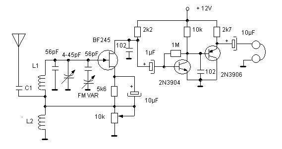 Вот такая исходная схема этого регенеративного приемника