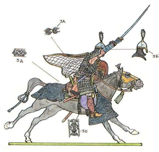 Однотипный с черниговским киевский тяжеловооруженный дружинник XIII века.