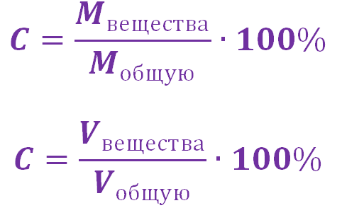 Концентрация равна масса вещества делённая на массу общую и умножить на 100%