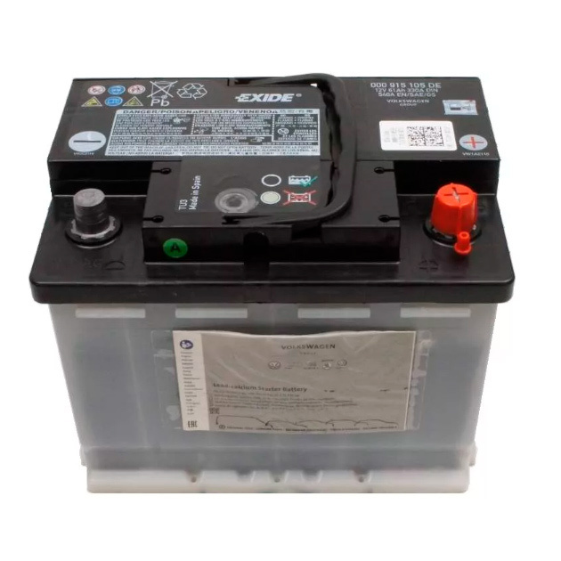 Аккумулятор VAG 000915105DE, обратная полярность