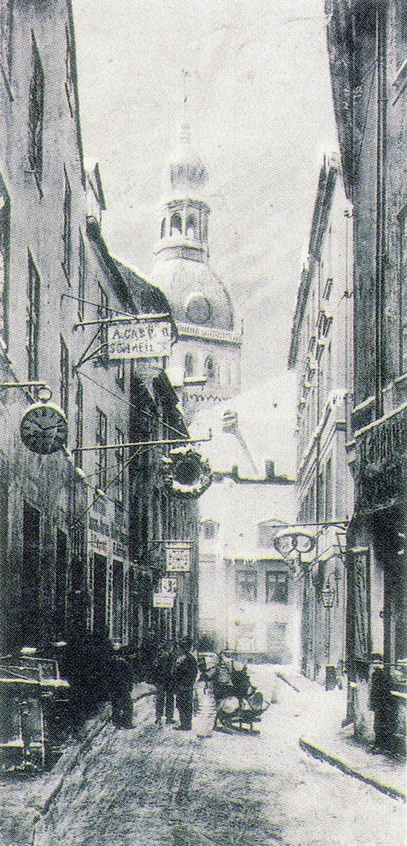 Зима в Старом городе, фото начала XX века
