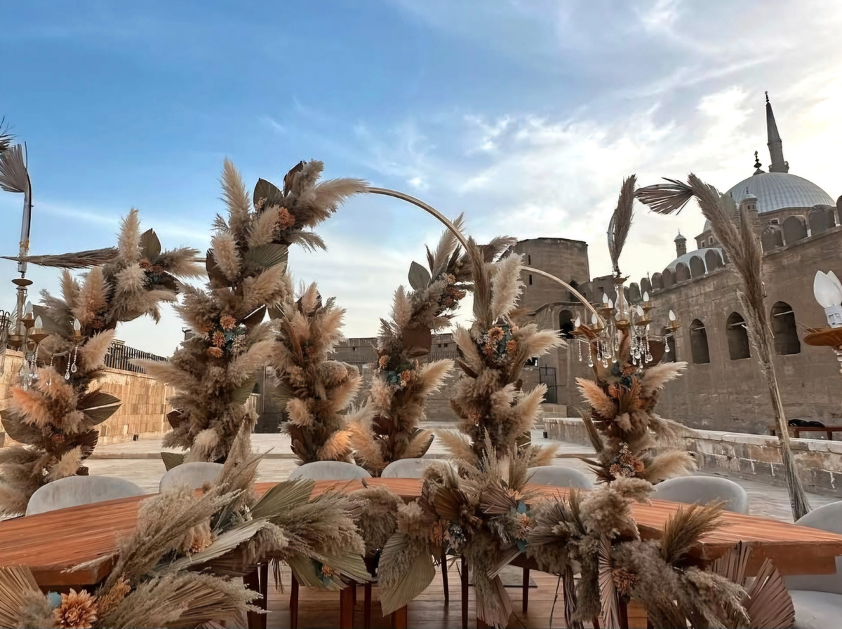 Украшение на египетскую свадьбу. Каир, Египет