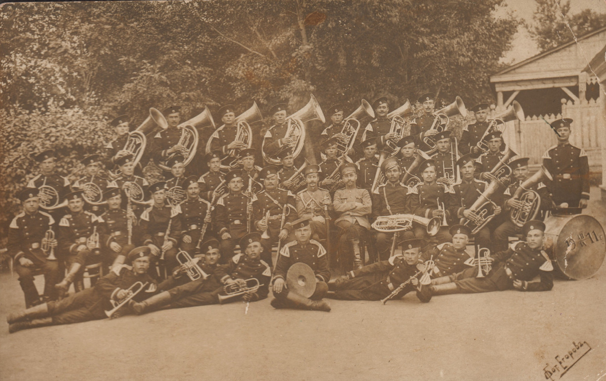 180 пехотный Виндавский полк, расквартированный в Саранске. 1911 г. Оригинал хранится в МРОКМ имени И.Д. Воронина. Источник изображения - Госкаталог. 