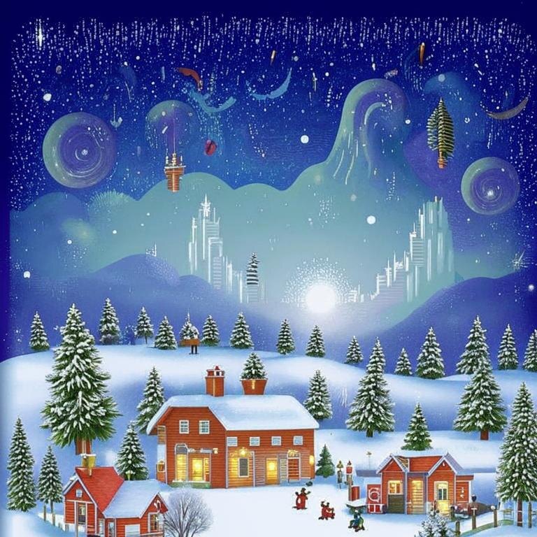 открытка нарисована ИИ