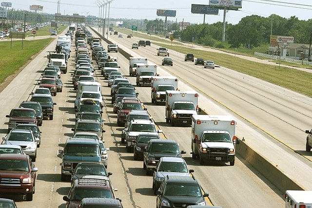   Houston, TX, September 21, 2005- Traffic on US 45 was virtually one way north as Galveston citizens evacuated the coastal flood plains. Recent memories of Hurricane Katrina sent people scrambling to prepare for Hurricane Rita. Photo by Ed Edahl/FEMA Василий Соколов