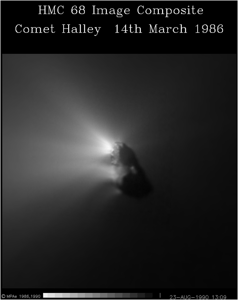 Последний снимок кометы от "Джотто"